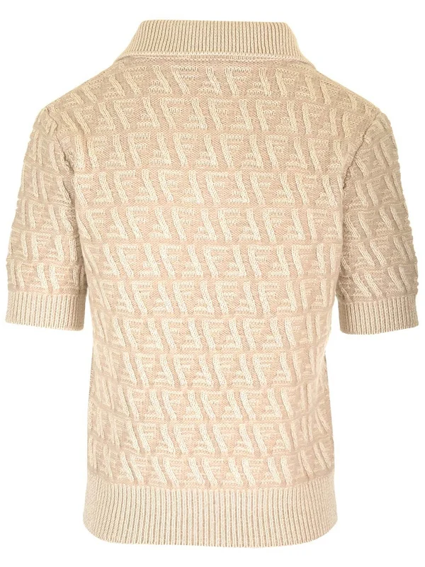 FF Jacquard Pattern Polo Shirt - Image 2