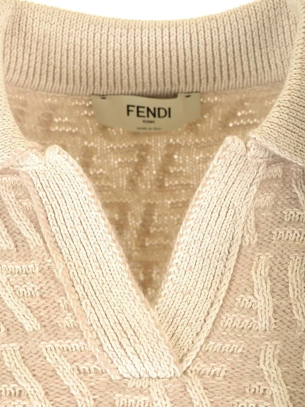 FF Jacquard Pattern Polo Shirt - Image 3