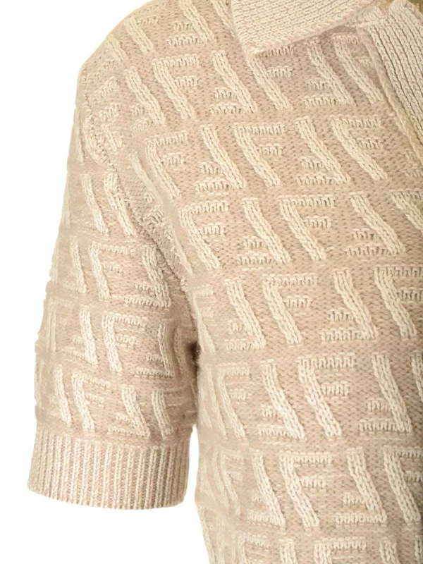 FF Jacquard Pattern Polo Shirt - Image 5