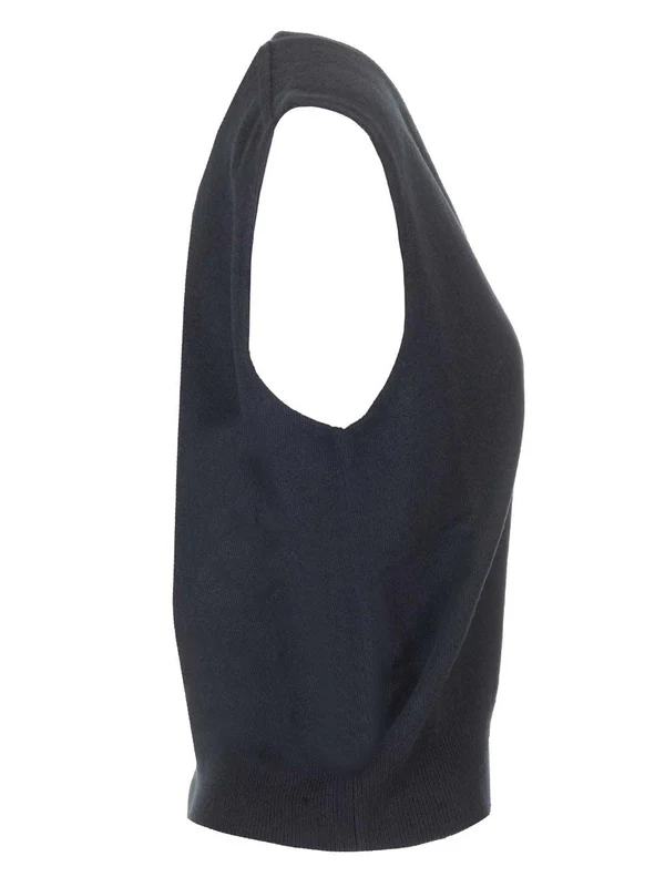 Back Stitch Wool Knit Vest - Image 3