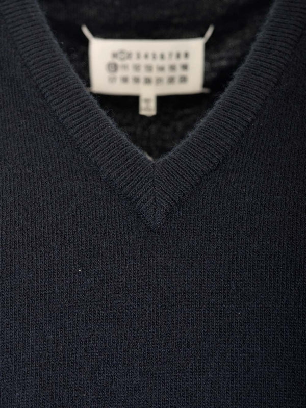 Back Stitch Wool Knit Vest - Image 4
