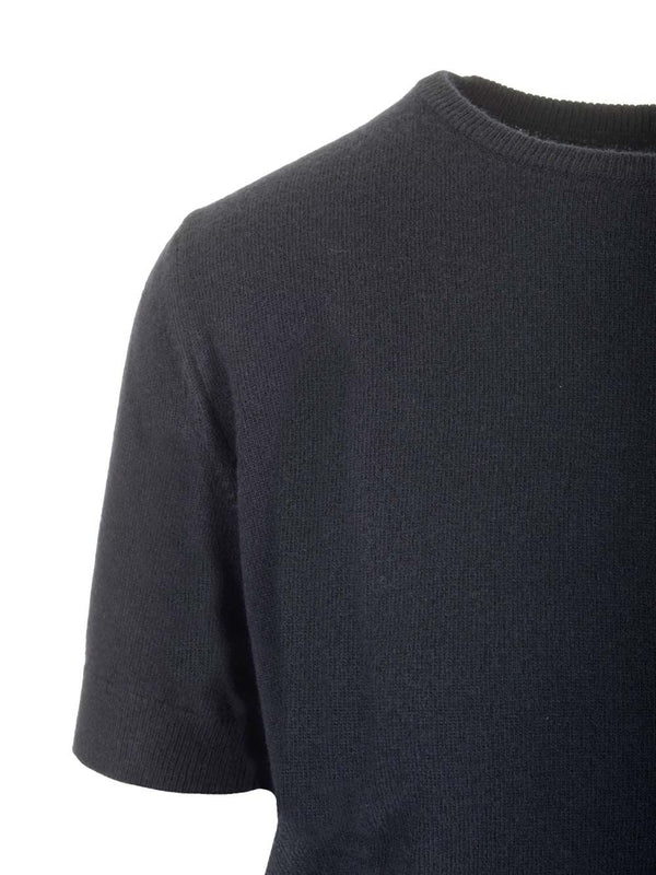 Back Stitch Wool Short-sleeve Knit - Image 3
