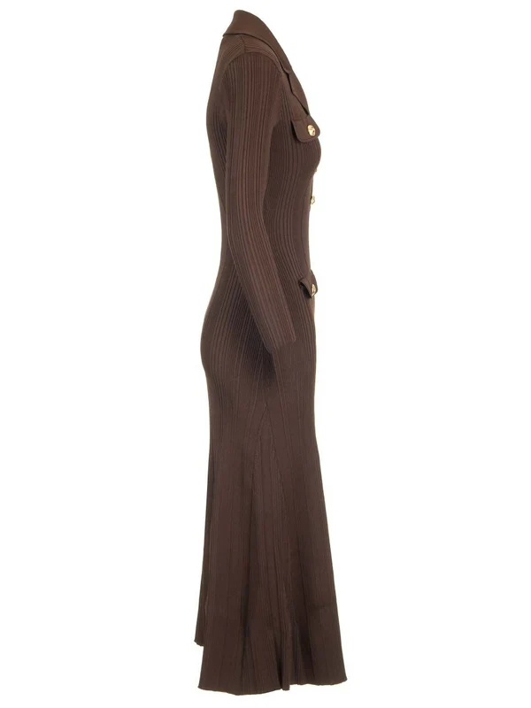 Ribbed Knit Long Dress - Image 3