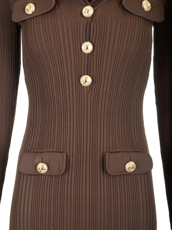 Ribbed Knit Long Dress - Image 4