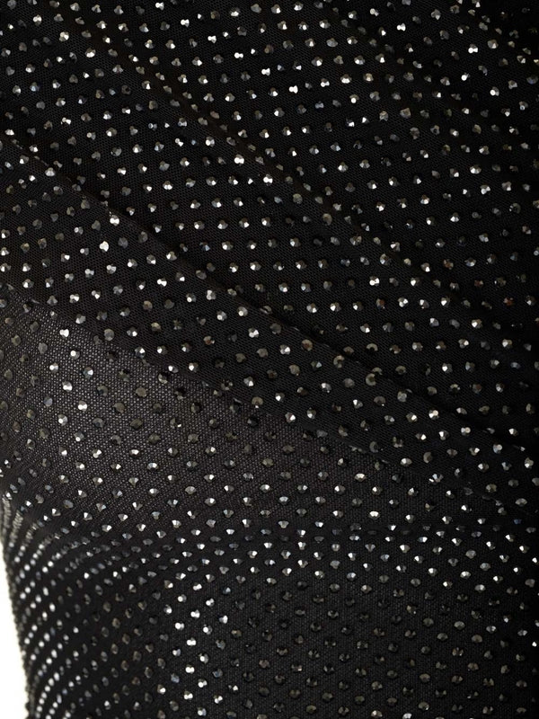 Rhinestone Mesh Cutout Short-sleeve Top - Image 4