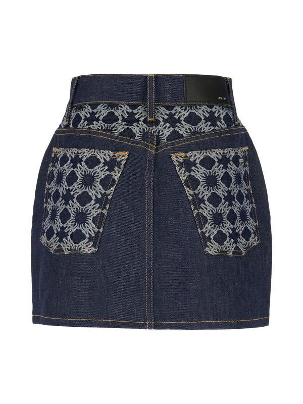Ma Logo Jacquard Denim Mini
  Skirt - Image 2