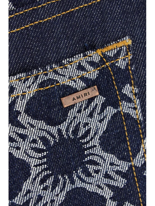 Ma Logo Jacquard Denim Mini
  Skirt - Image 3