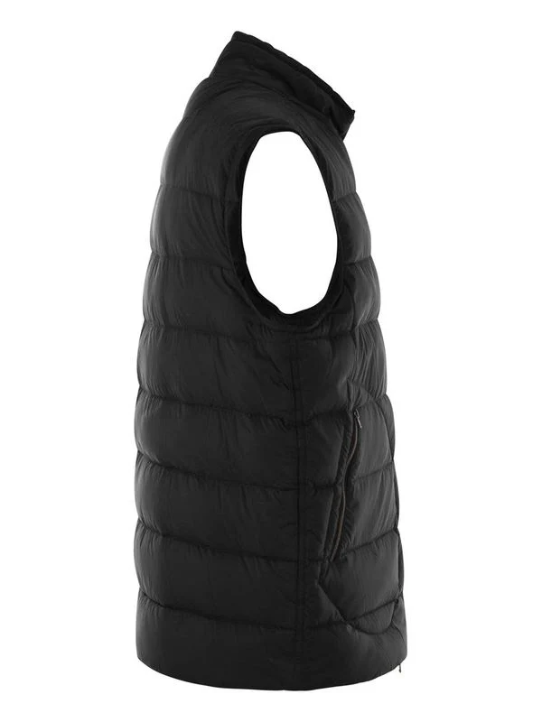 Zipper Pocket Quilted Padded Vest - Image 3