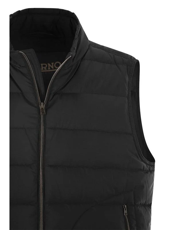Zipper Pocket Quilted Padded Vest - Image 4
