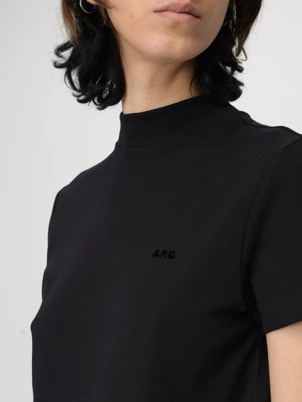 Chest Logo High Neck Short Sleeve T-shirt - Image 3