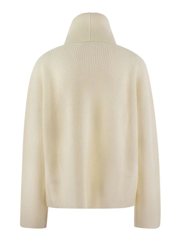High-Neck Wool Blend Knit - Image 2