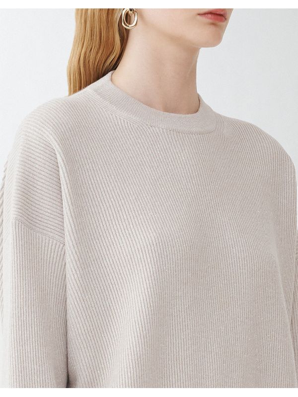Crewneck Wool Silk Knit - Image 4