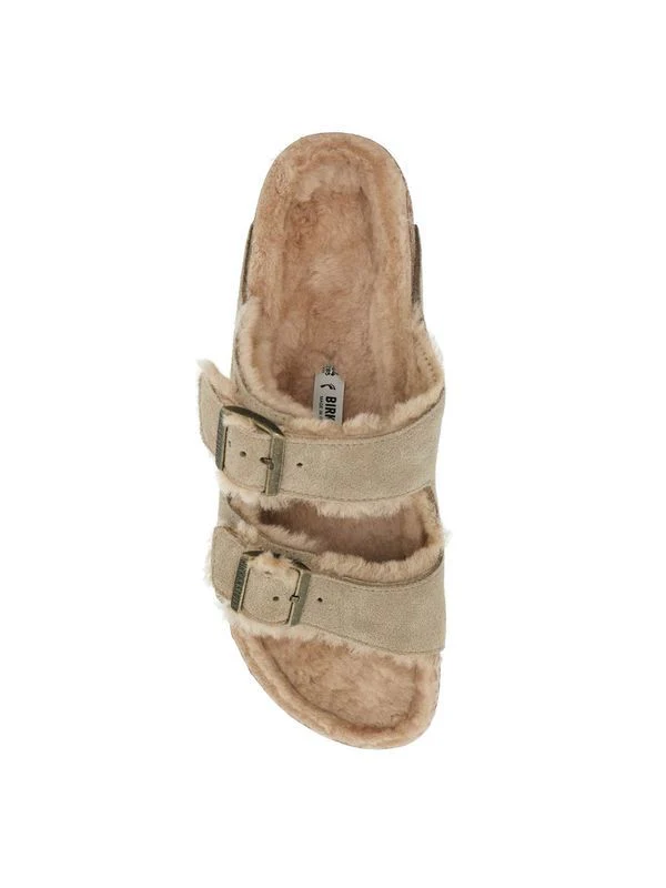 Arizona Shearling Suede Leather Sandals - Image 2