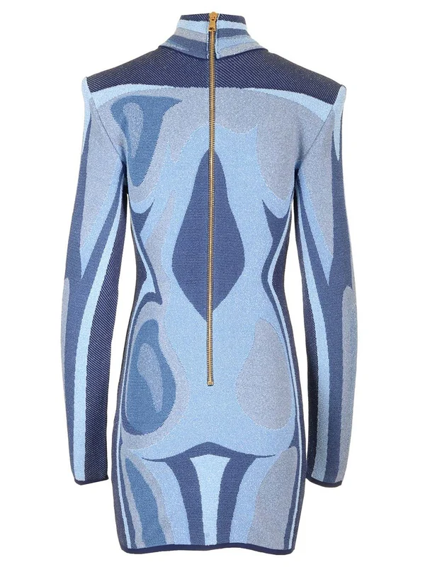 Jacquard knit mini dress Mini Dress - Image 2