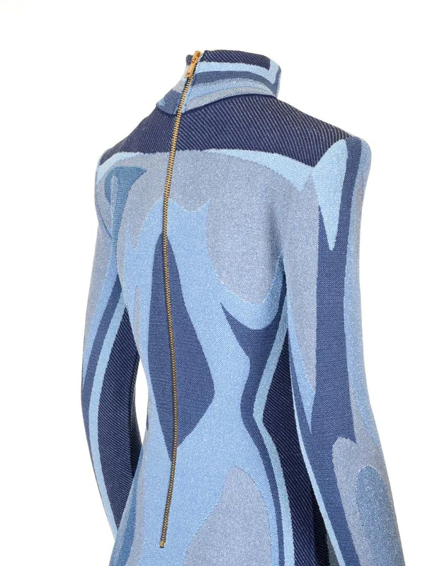 Jacquard knit mini dress Mini Dress - Image 5