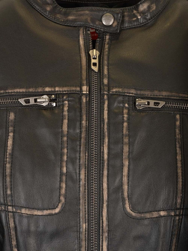 G-Lobe Faux Leather Biker Jacket - Image 4