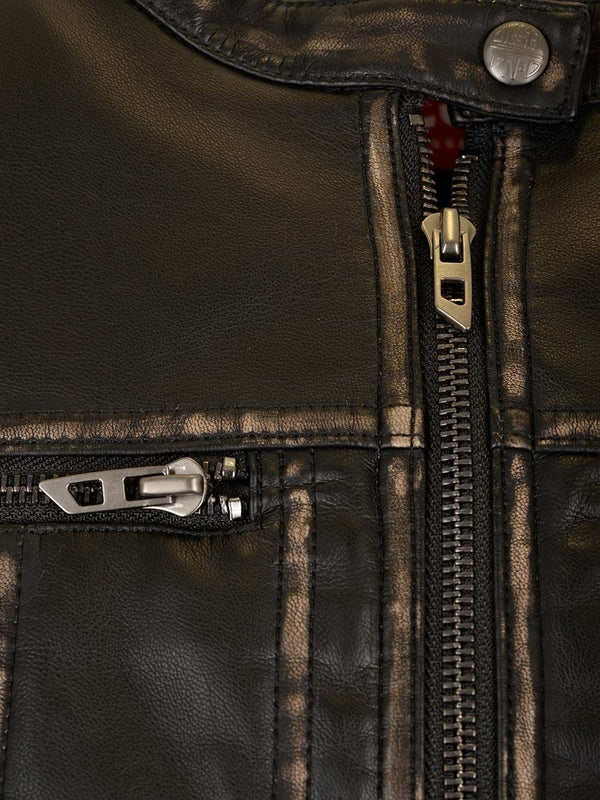 G-Lobe Faux Leather Biker Jacket - Image 5