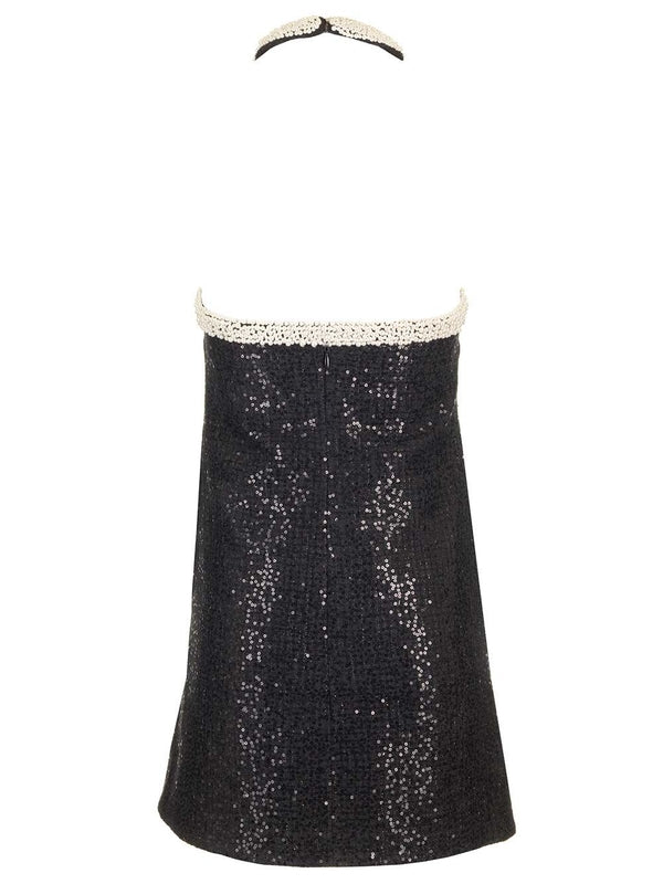 Sequin Embellished Bouclé Mini Dress - Image 2