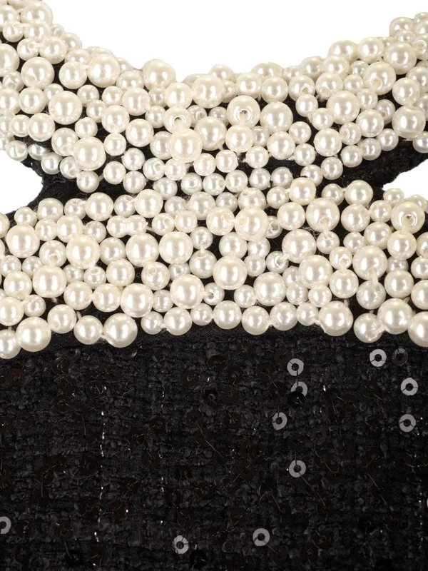 Sequin Embellished Bouclé Mini Dress - Image 5