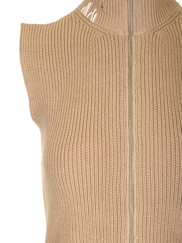 Distressed Zip-up Knit Cardigan - Image 4