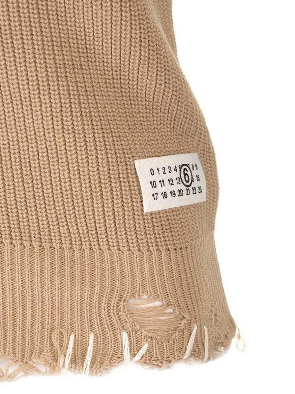 Distressed Zip-up Knit Cardigan - Image 6