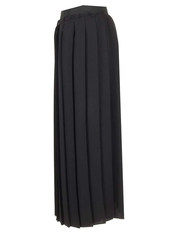 HIGH WAIST PLEATED MIDI SKIRT WITH CENTRAL FROTN RUFFLE Skirts - Image 3