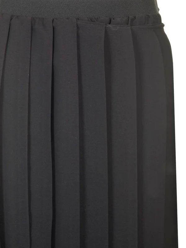 HIGH WAIST PLEATED MIDI SKIRT WITH CENTRAL FROTN RUFFLE Skirts - Image 4