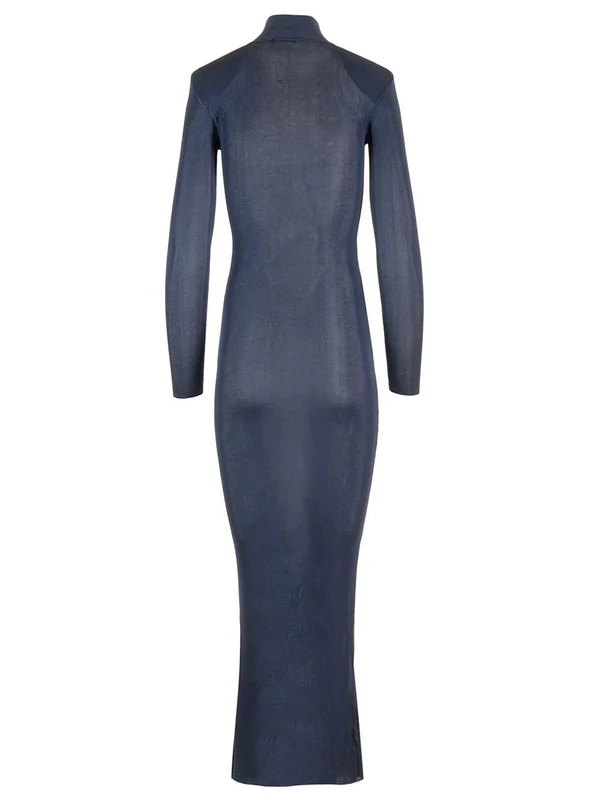 viscose knit fitted dress Long Dress - Image 2