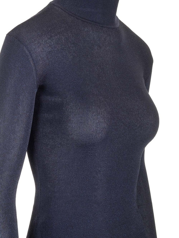 NAVY VISCOSE KNIT TOP Knitted - Image 4
