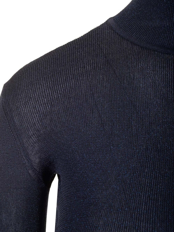 NAVY VISCOSE KNIT TOP Knitted - Image 5