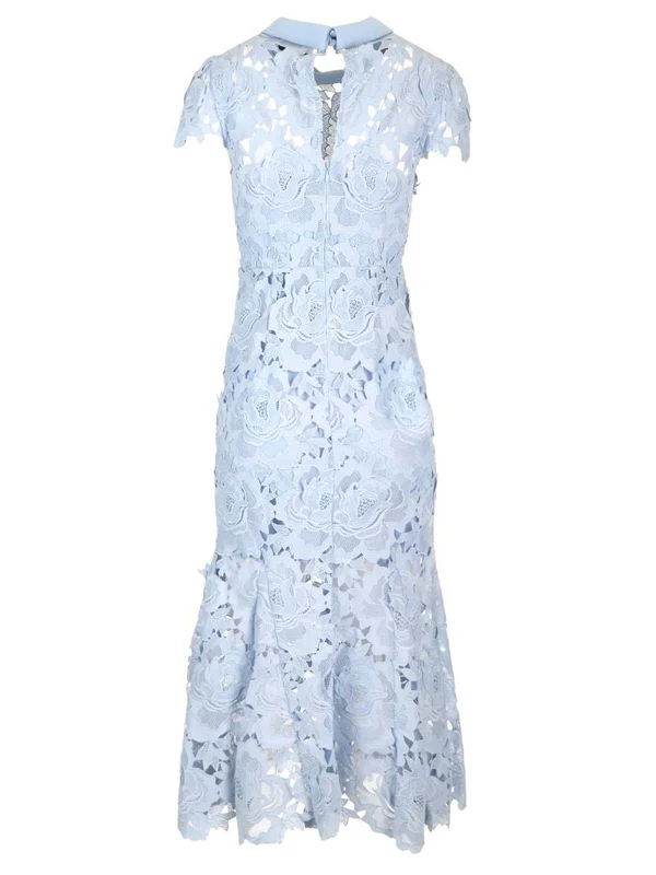 Cornflower blue lace dress Midi Dress - Image 2