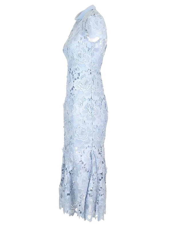 Cornflower blue lace dress Midi Dress - Image 3