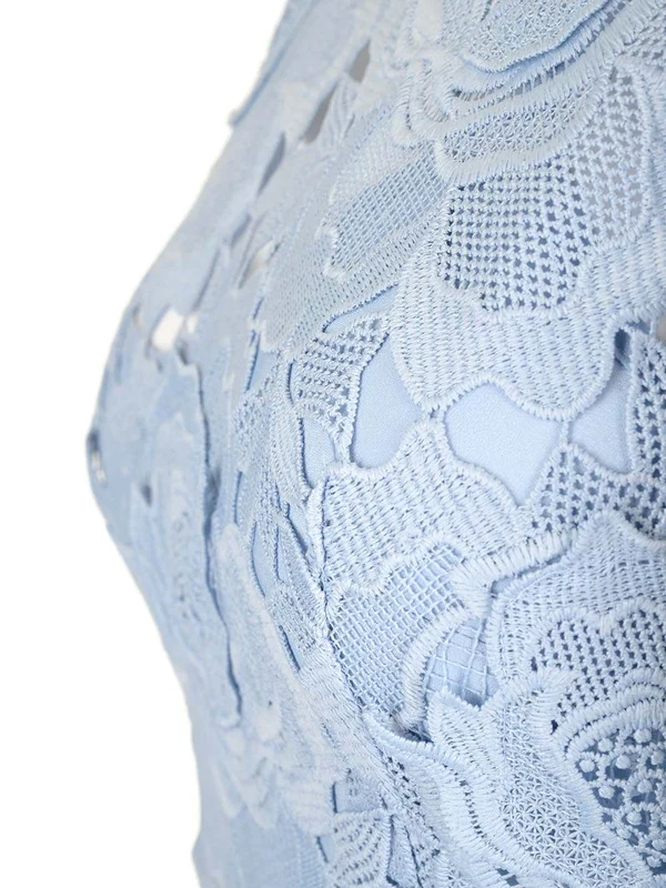 Cornflower blue lace dress Midi Dress - Image 4