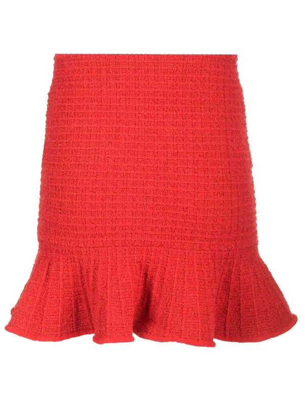 Crystal Embellished Waffle Knit Skirt - Image 2