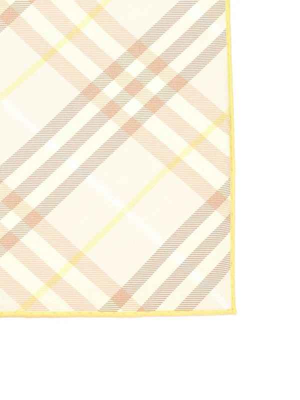Check Pattern Silk Scarf - Image 2