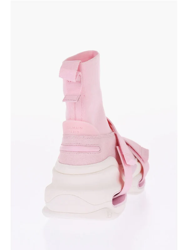 Balmain Pink High Top Sneakers - Image 2