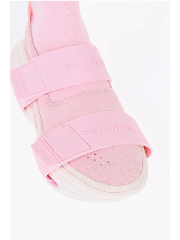 Balmain Pink High Top Sneakers - Image 4