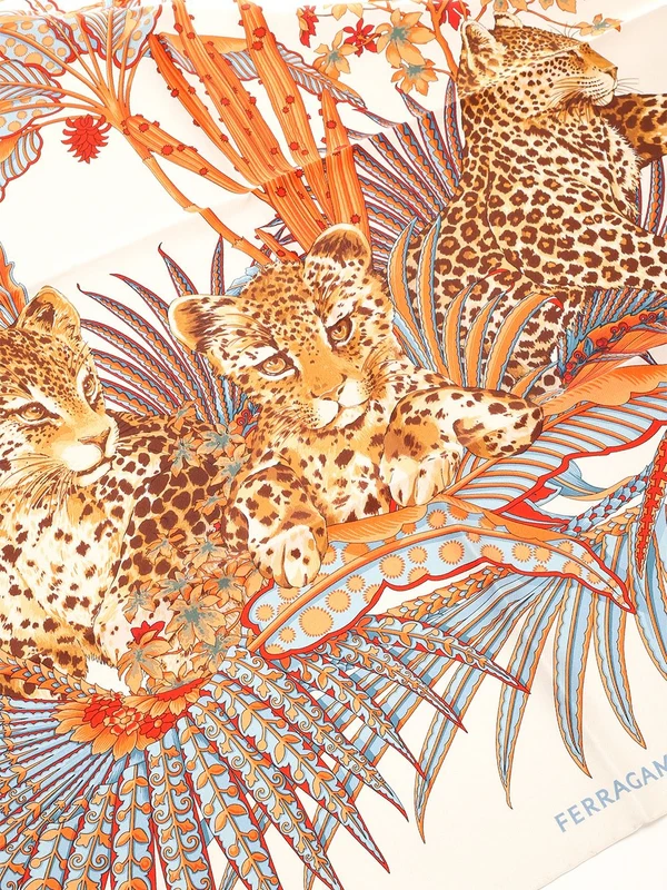 Printed Silk Scarf - Image 3