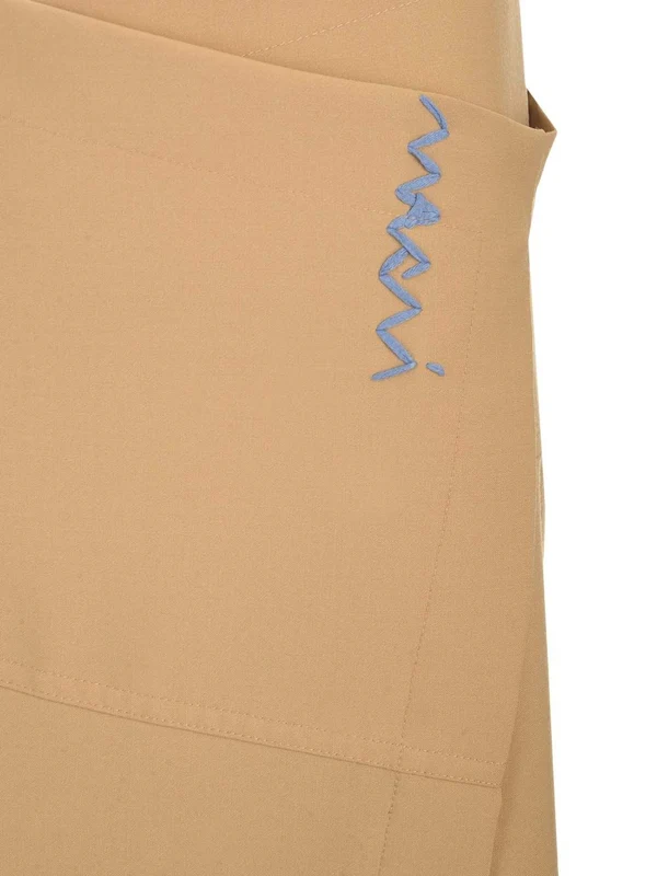 Wrap Wool Blend Skirt - Image 5