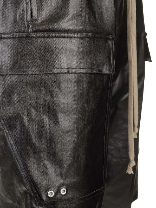 Coated Denim Cargo Shorts - Image 5