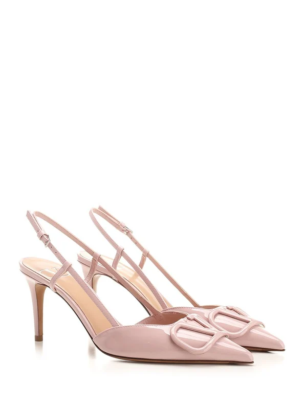 V Logo Signature Leather Slingback - Image 2