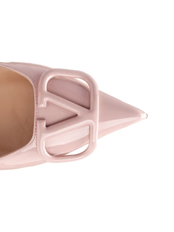 V Logo Signature Leather Slingback - Image 4