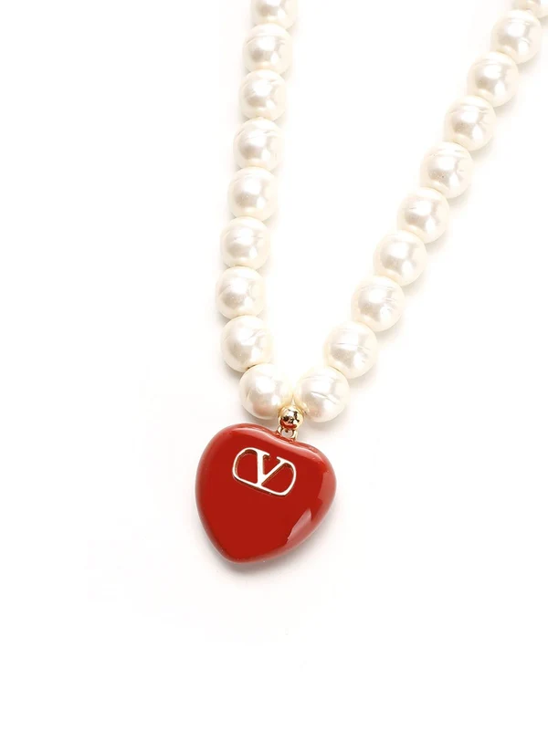 Cœur Heart Logo Pearl Necklace - Image 2