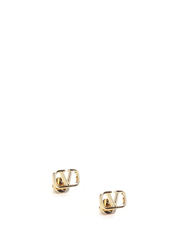 V Logo Gold-tone Earrings - Image 2