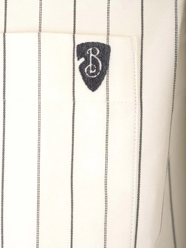 Embroidered Logo Stripe Shirt - Image 4
