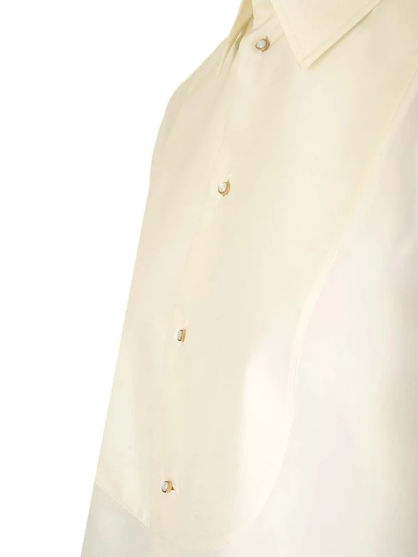 Jewel Button Silk Shirt - Image 5