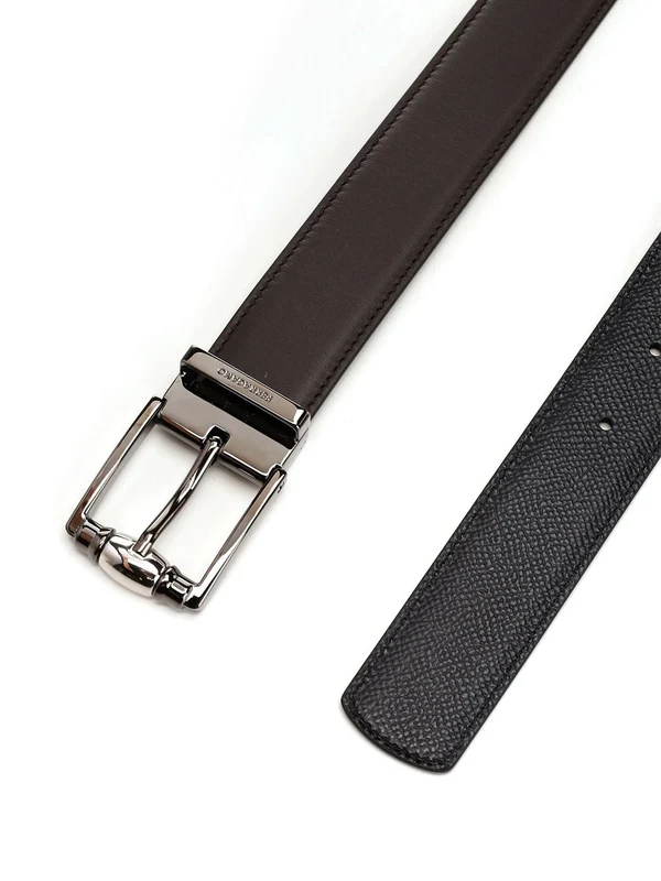 Reversible Buckle Leather Belt - Image 2