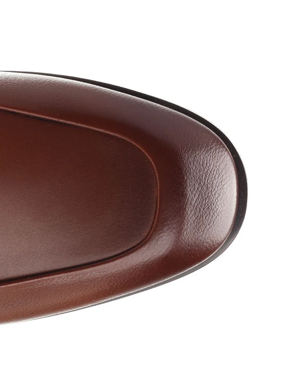 Gancini Embellished Leather Loafers - Image 4