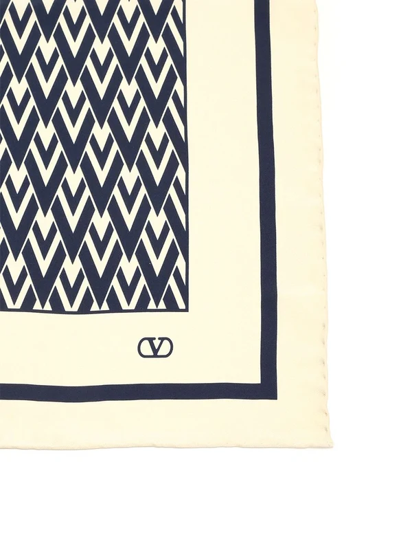 Toute La V Printed Silk Scarf - Image 2