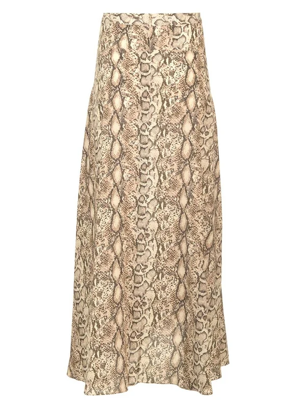 Sakura Silk Blend Long Skirt - Image 2